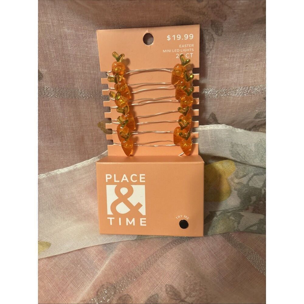 New Place & Time Easter Lights Carrots 25 LED Lights - Picture 4 of 5